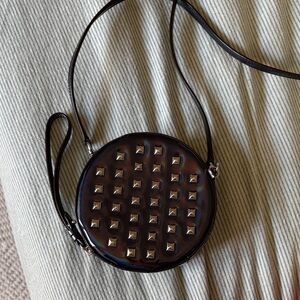 Rebecca Minkofff Studded Iridescent Black Crossbody Bag